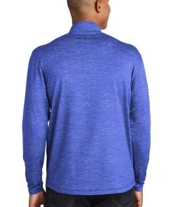 Sport-Tek Men's Sport-Wick Stretch Reflective Heather 1/2-Zip Pullover -Bulkthreads store 85184495