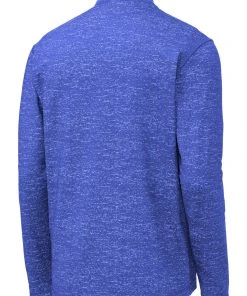 Sport-Tek Men's Sport-Wick Stretch Reflective Heather 1/2-Zip Pullover -Bulkthreads store 85184497
