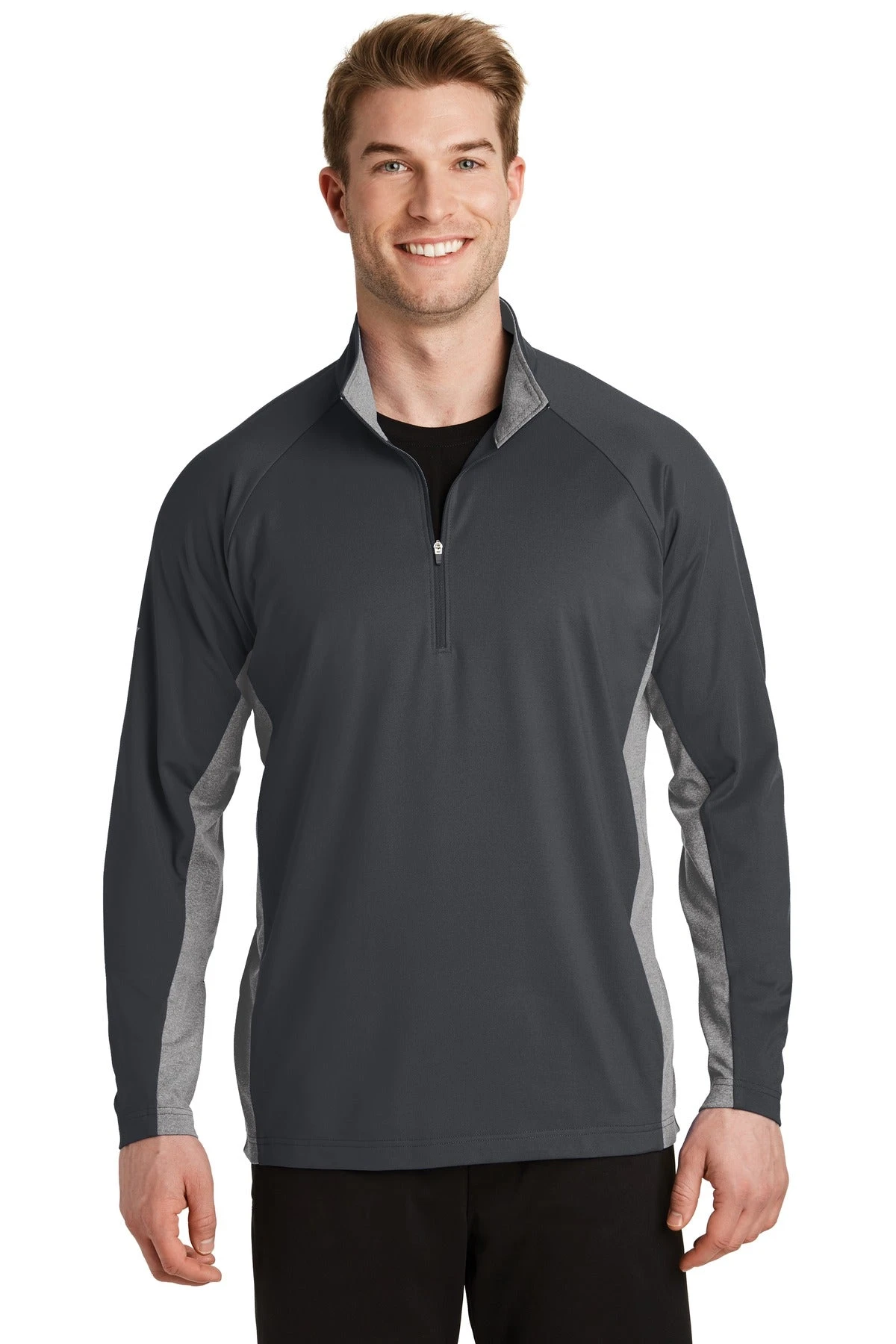 Sport-Tek Men's Sport-Wick Stretch Contrast 1/2-Zip Pullover 2 Sport-Tek Men's Sport-Wick Stretch Contrast 1/2-Zip Pullover - Image 2