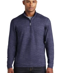 Sport-Tek Men's Sport-Wick Stretch Reflective Heather 1/2-Zip Pullover -Bulkthreads store 85185437