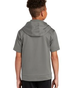 Sport-Tek Youth Sport-Wick Fleece Short Sleeve Hooded Pullover YST251 -Bulkthreads store 85189847