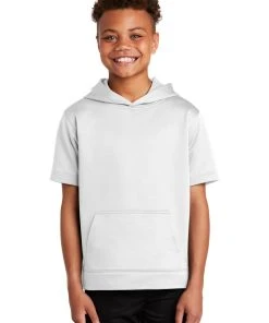 Sport-Tek Youth Sport-Wick Fleece Short Sleeve Hooded Pullover YST251 -Bulkthreads store 85193210