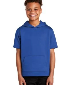 Sport-Tek Youth Sport-Wick Fleece Short Sleeve Hooded Pullover YST251 -Bulkthreads store 85193572