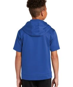 Sport-Tek Youth Sport-Wick Fleece Short Sleeve Hooded Pullover YST251 -Bulkthreads store 85193573