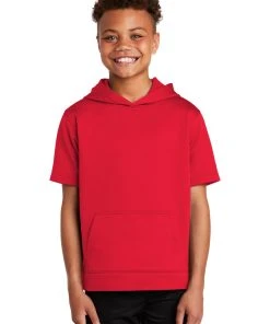 Sport-Tek Youth Sport-Wick Fleece Short Sleeve Hooded Pullover YST251 -Bulkthreads store 85193825