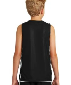 Sport-Tek Youth PosiCharge Mesh Reversible Sleeveless Tee YT555 -Bulkthreads store 85194377