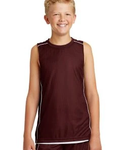 Sport-Tek Youth PosiCharge Mesh Reversible Sleeveless Tee YT555 -Bulkthreads store 85194675