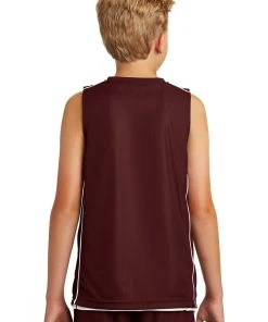 Sport-Tek Youth PosiCharge Mesh Reversible Sleeveless Tee YT555 -Bulkthreads store 85194676
