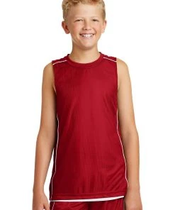 Sport-Tek Youth PosiCharge Mesh Reversible Sleeveless Tee YT555 -Bulkthreads store 85194724