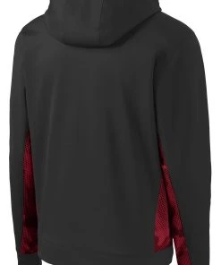 Sport-Tek Youth Sport-Wick CamoHex Fleece Colorblock Hooded Pullover YST239 -Bulkthreads store 85195843