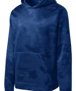 Sport-Tek Youth Sport-Wick CamoHex Fleece Hooded Pullover YST240 -Bulkthreads store 85195951