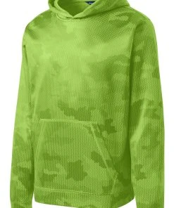 Sport-Tek Youth Sport-Wick CamoHex Fleece Hooded Pullover YST240 -Bulkthreads store 85196107