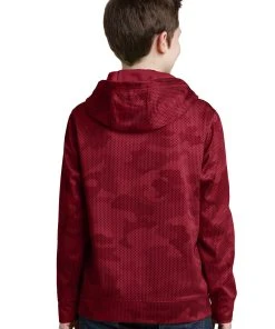 Sport-Tek Youth Sport-Wick CamoHex Fleece Hooded Pullover YST240 -Bulkthreads store 85196230