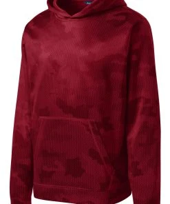 Sport-Tek Youth Sport-Wick CamoHex Fleece Hooded Pullover YST240 -Bulkthreads store 85196231