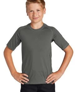 Sport-Tek Youth Rashguard Tee YST470 -Bulkthreads store 85196361