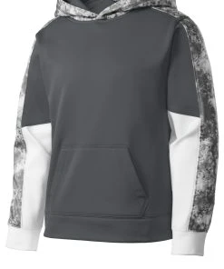 Sport-Tek Youth Sport-Wick Mineral Freeze Fleece Colorblock Hooded Pullover YST231 -Bulkthreads store 85196383