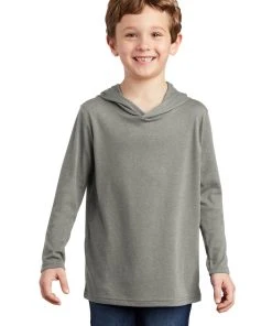 District Youth Perfect Tri Long Sleeve Hoodie DT139Y -Bulkthreads store 85208735