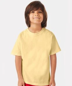 ComfortWash By Hanes Garment Dyed Youth Short Sleeve T-Shirt