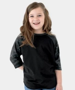 LAT Youth Baseball Fine Jersey Three-Quarter Sleeve Tee