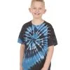 Dyenomite Youth Multi-Color Spiral Tie-Dyed T-Shirt