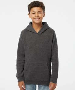 J. America Youth Triblend Fleece Hooded Sweatshirt