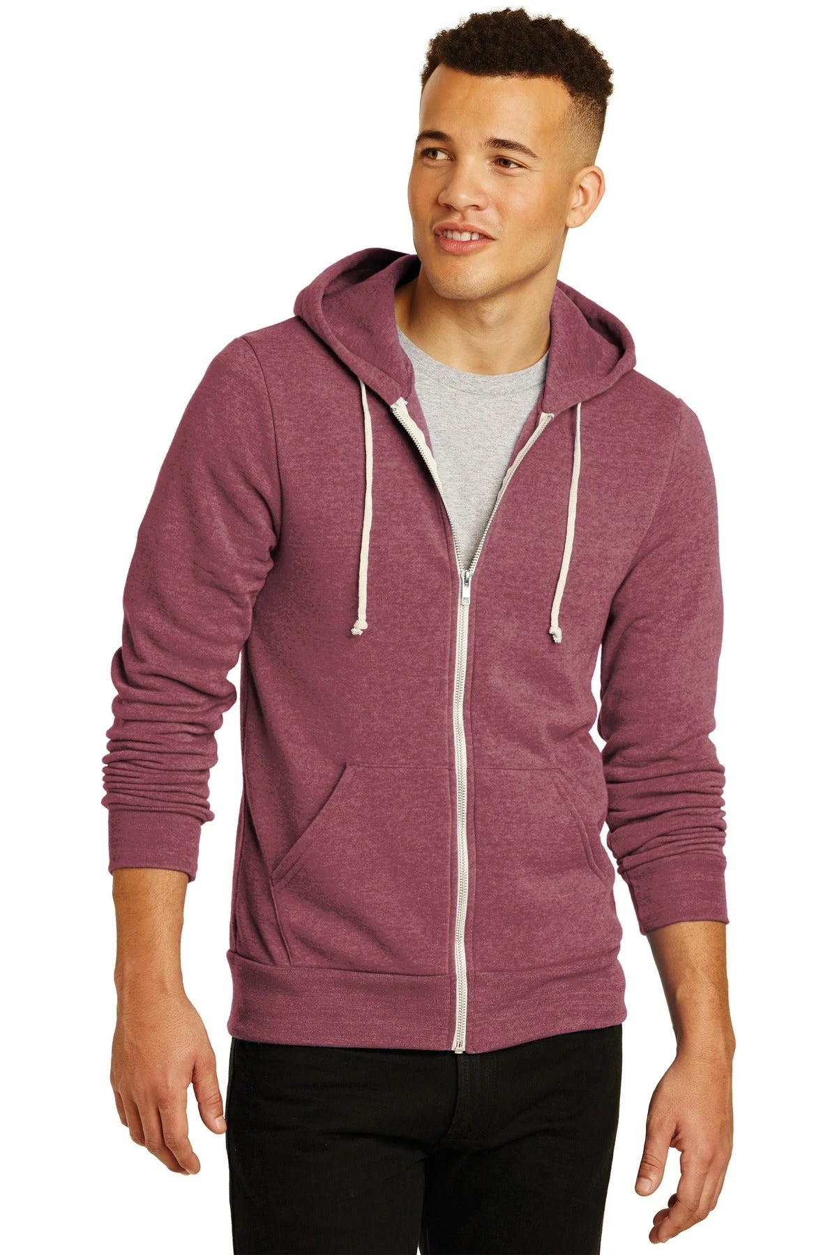 Alternative Men's Rocky Eco-Fleece Zip Hoodie 1 Alternative Men's Rocky Eco-Fleece Zip Hoodie