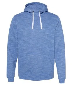J. America Men's M?lange Fleece Hooded Sweatshirt