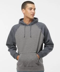 J. America Men's Vintage Heather Hooded Sweatshirt