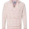 J. America Men's Baja French Terry V-Neck Hooded Pullover