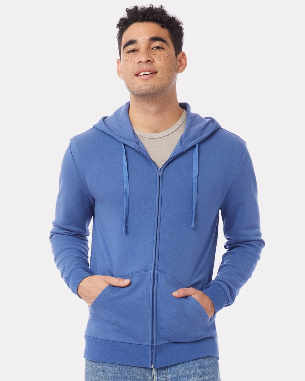 Alternative Men's Eco-Cozy Fleece Zip Hoodie 1 Alternative Men's Eco-Cozy Fleece Zip Hoodie
