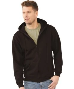 Bayside Men's USA-Made Full-Zip Hooded Sweatshirt