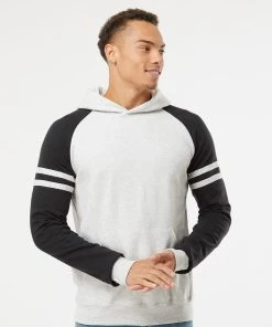 JERZEES Men's Nublend? Varsity Colorblocked Raglan Hooded Sweatshirt