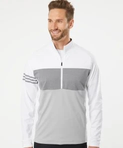 Adidas Men's 3-Stripes Competition Quarter-Zip Pullover