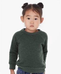 BELLA + CANVAS Toddler Sponge Fleece Raglan Sweatshirt