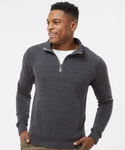 J. America Men's Triblend Quarter-Zip Sweatshirt