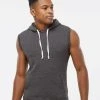 J. America Triblend Sleeveless Hooded Sweatshirt