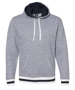 J. America Men's Peppered Fleece Lapover Hooded Sweatshirt