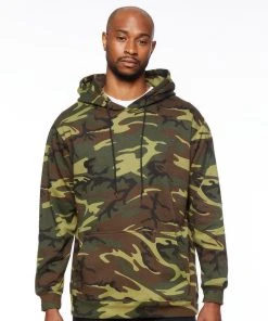 Code Five Men's Camo Pullover Fleece Hoodie
