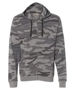 Burnside Men's Camo Full-Zip Hooded Sweatshirt
