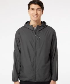 Adidas Men's Hooded Full-Zip Windbreaker