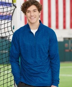 Badger Men's Tonal Blend Quarter-Zip Pullover