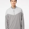 Adidas Men's Heather Chevron Quarter-Zip Wind Pullover