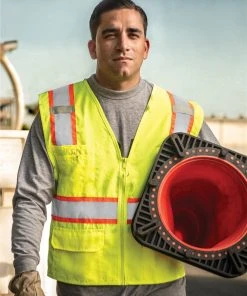 Kishigo Men's Ultra-Cool Solid Front Vest With Mesh Back