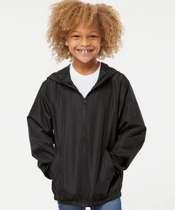 Independent Trading Co. Youth Lightweight Windbreaker Full-Zip Jacket