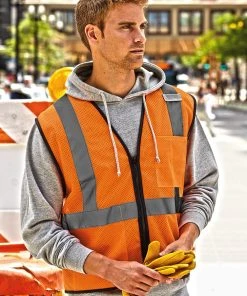 Kishigo Single Pocket Zipper Mesh Class 2 Vest