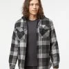 Burnside Men's Quilted Flannel Hooded Jacket