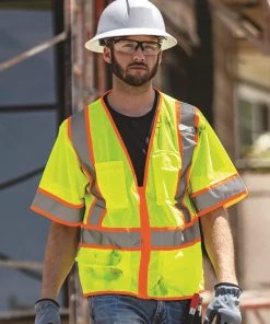 Kishigo Men's Ultra-Cool Six-Pocket Mesh Surveyor's Vest