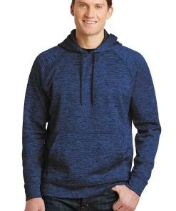 Sport-Tek Men's PosiCharge Electric Heather Fleece Hooded Pullover -Bulkthreads store 87355652