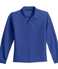 Port Authority Youth Long Sleeve Silk Touch Polo. Y500LS -Bulkthreads store 89181997