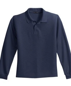 Port Authority Youth Long Sleeve Silk Touch Polo. Y500LS -Bulkthreads store 89182088